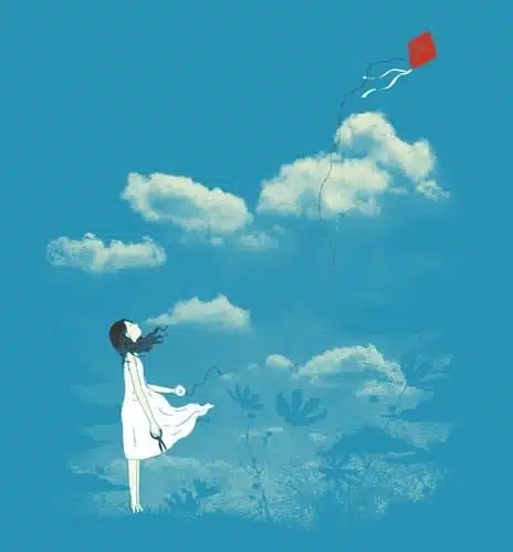 Child Letting Go Of A Kite