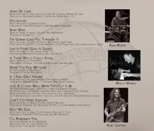 Marcy Requist - Covers of Comfort - Song Credits Panel