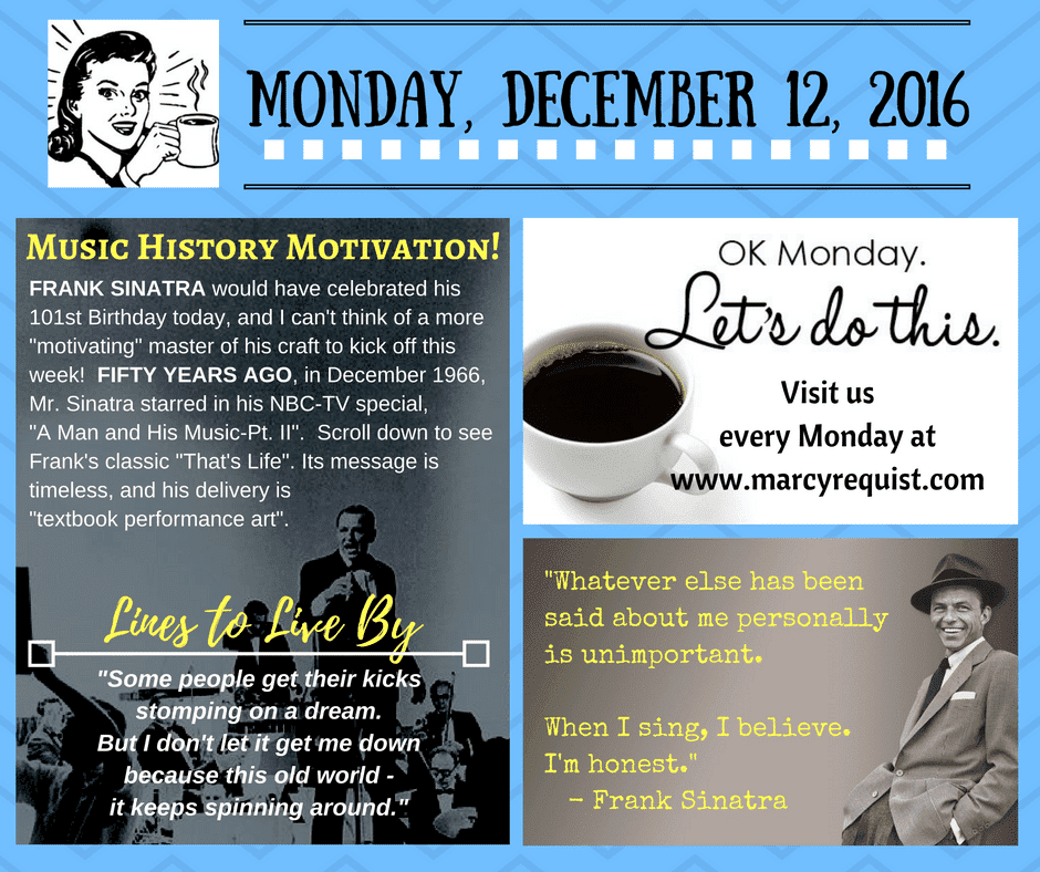 Happy 101st Birthday, Frank Sinatra! Happy 101st Birthday, Frank Sinatra!