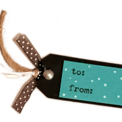 Hand Made Gift Tag - Front (To/From Side)